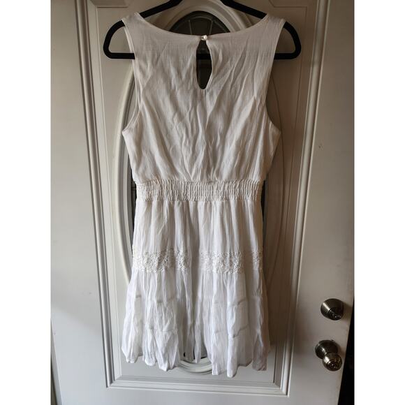 Lily Rose White Lace Summer Tank Midi dress Size Large - Picture 2 of 6